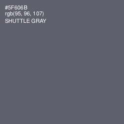 #5F606B - Shuttle Gray Color Image